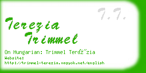 terezia trimmel business card